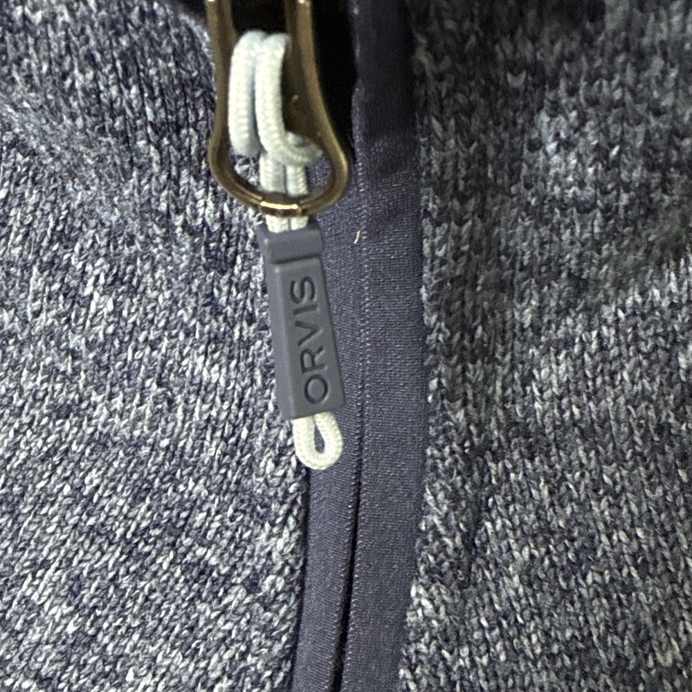 ORVIS R65 SWEATER FLEECE QUARTER-ZIP Women's M BLUE Pullover - Picture 3 of 10